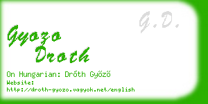 gyozo droth business card